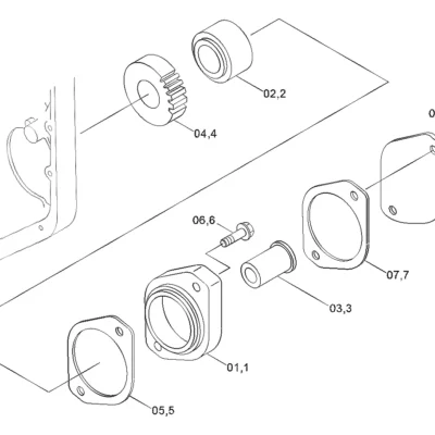 Adaptador-bomba hidráulica para a máquina Hyundai