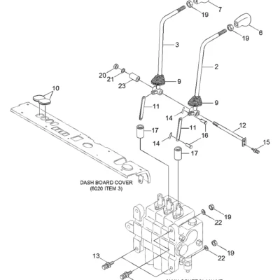 Alavanca de controle para a máquina Hyundai
