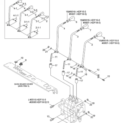 Alavanca de controle para a máquina Hyundai