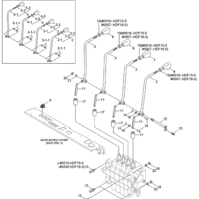 Alavanca de controle para a máquina Hyundai