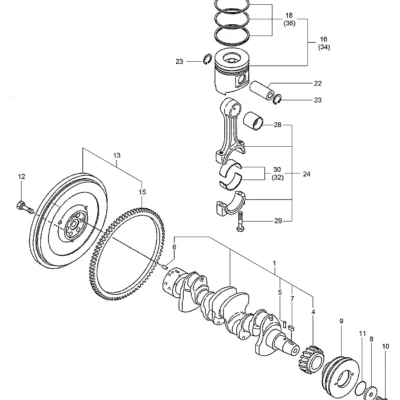 Aço assy-crankpin para a máquina Hyundai