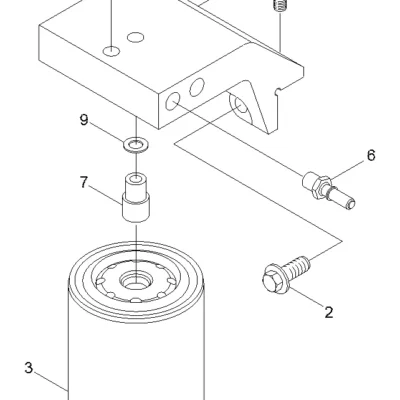 Adaptador-cabeça do filtro para a máquina Hyundai