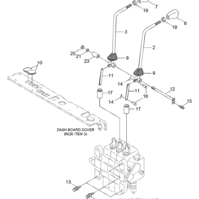 Alavanca de controle-elevação para a máquina Hyundai