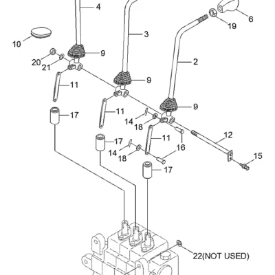 Alavanca de controle para a máquina Hyundai