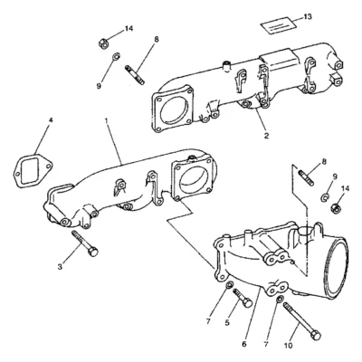 Acoplador - silenciador para a máquina Hyundai