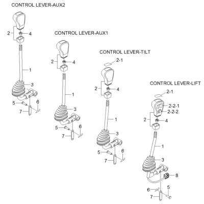 Alavanca de controle-elevação para a máquina Hyundai