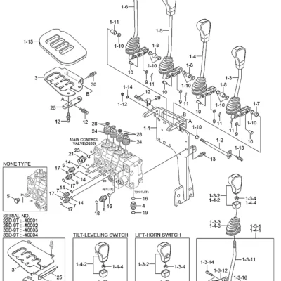 Alavanca de controle para a máquina Hyundai
