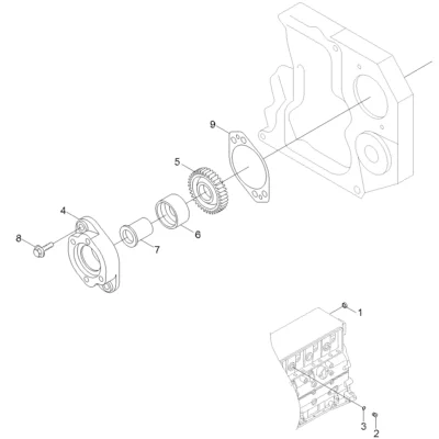Adaptador-bomba hidráulica para a máquina Hyundai
