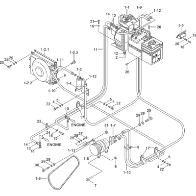 A/C & aquecedor assy para a máquina Hyundai