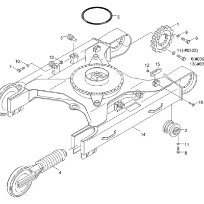 A/conjunto de componentes para a máquina Hyundai