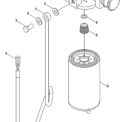 Adaptador-cabeça do filtro para a máquina Hyundai