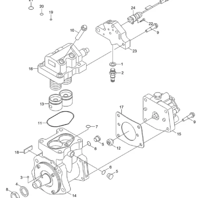 Adaptador-bomba de combustível para a máquina Hyundai