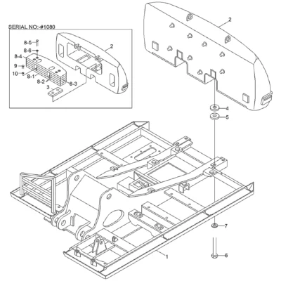 Adicionar-c/wight assy para a máquina Hyundai
