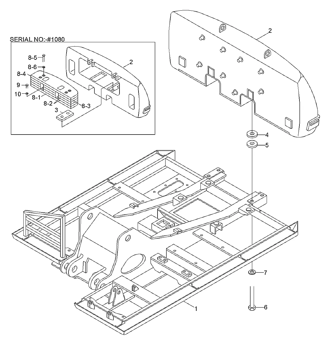 Adicionar-c/wight assy para a máquina Hyundai