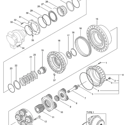 Adaptador-motor para a máquina Hyundai
