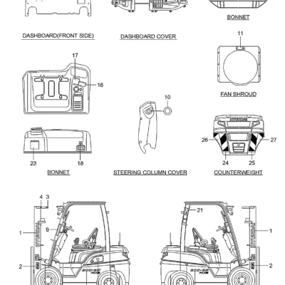Adesivo nome (l)15d-9s para a máquina Hyundai