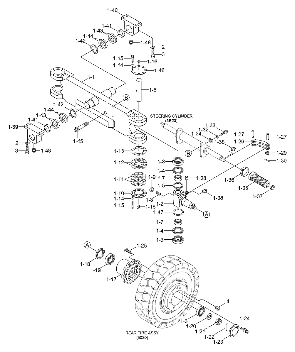Parafuso do cubo para a máquina Hyundai - Imagem 2