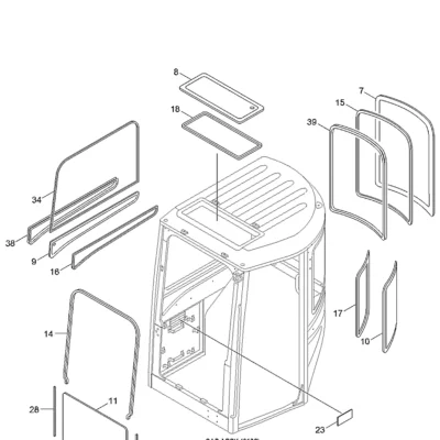 Acabamento-borracha para a máquina Hyundai