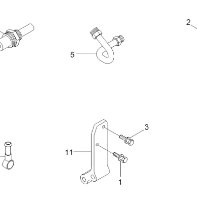 Adaptador - conexão de combustível para a máquina Hyundai