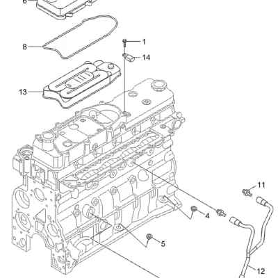 Acoplamento-mangueira simples para a máquina Hyundai