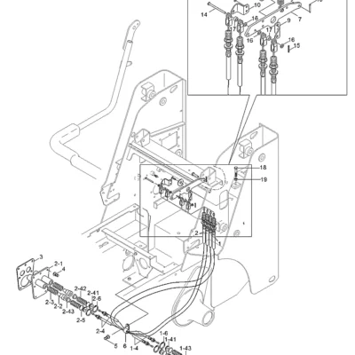 Alavanca para a máquina Hyundai