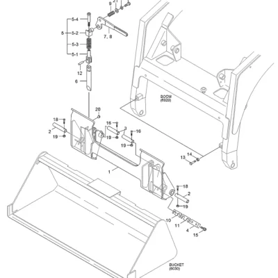 Alavanca de mão-lh para a máquina Hyundai