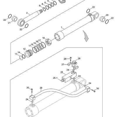 Ajustar cilindro-válvula de segurança para a máquina Hyundai
