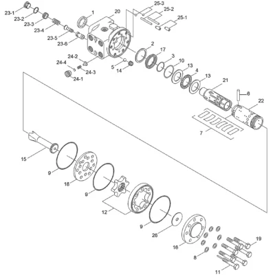 Acionamento para a máquina Hyundai