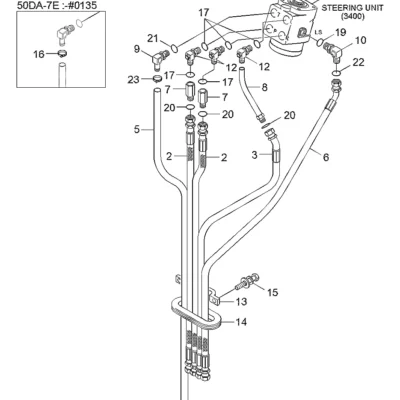Adaptador banjo para a máquina Hyundai