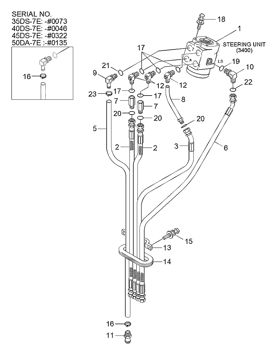 Adaptador banjo para a máquina Hyundai