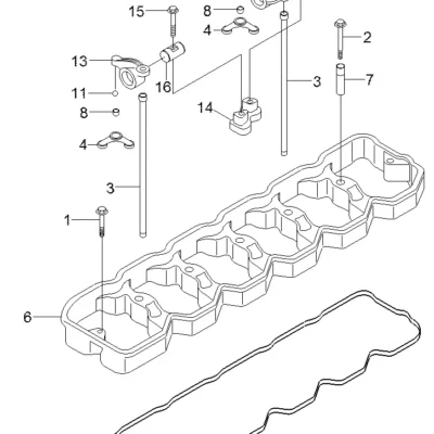 alavanca de balancim para a máquina Hyundai