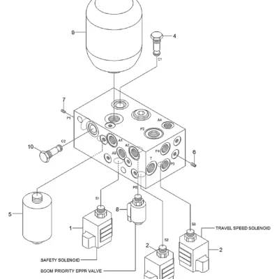 Acumulador para a máquina Hyundai