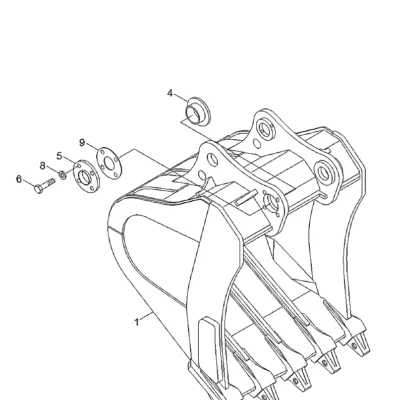 Adaptador de dente para a máquina Hyundai