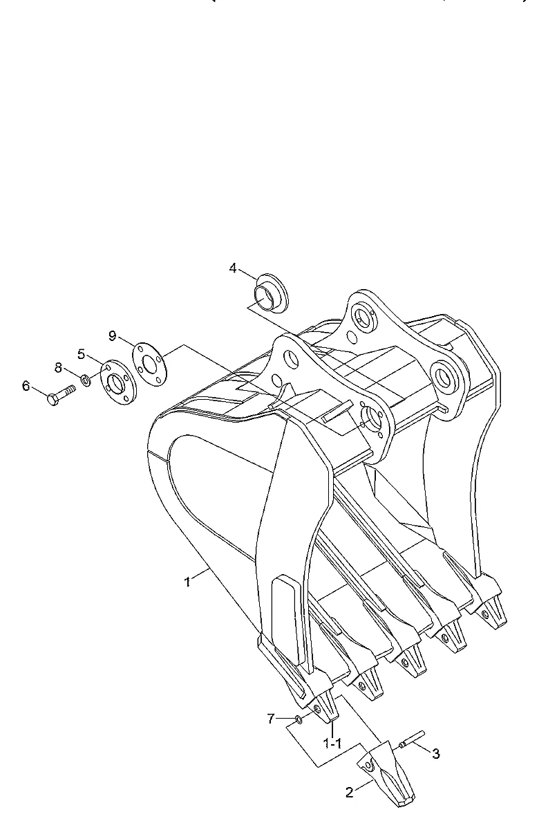 Adaptador de dente para a máquina Hyundai