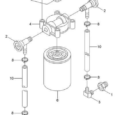 Acoplamento do cotovelo da mangueira para a máquina Hyundai
