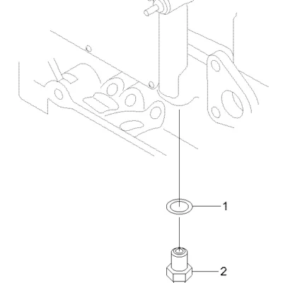 Acoplamento-mangueira simples para a máquina Hyundai