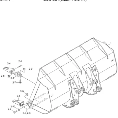Adaptador-T-canto,direita para a máquina Hyundai