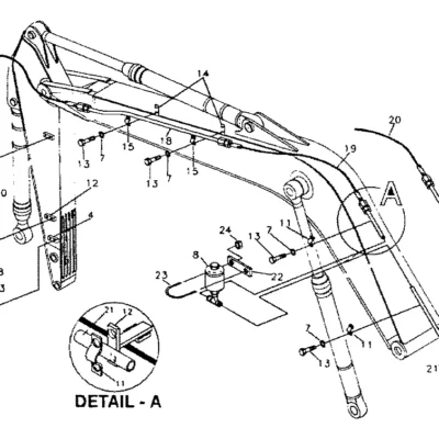 Adaptador-joelho 45 para a máquina Hyundai