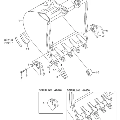 Adaptador-dente para a máquina Hyundai