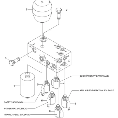 Acumulador para a máquina Hyundai