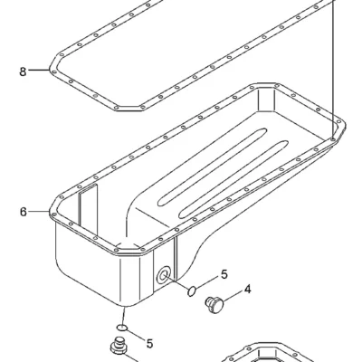 Adaptador - cárter de óleo para a máquina Hyundai