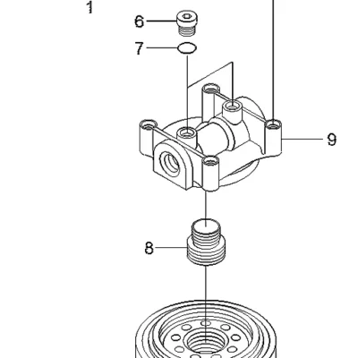 Adaptador-cabeça do filtro para a máquina Hyundai