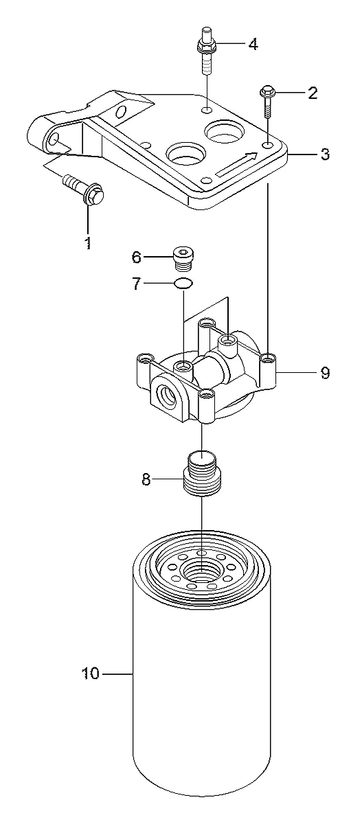Adaptador-cabeça do filtro para a máquina Hyundai