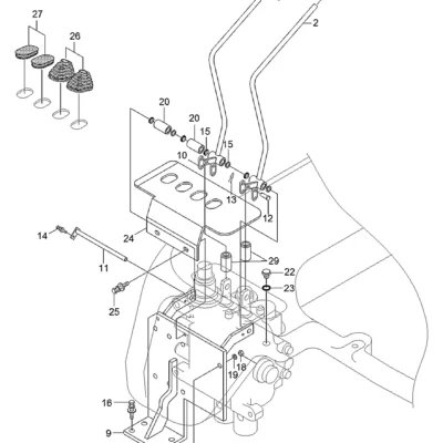 Alavanca de controle-elevação para a máquina Hyundai