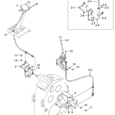 Alavanca de controle de transmissão para a máquina Hyundai