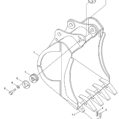 Adaptador de dente para a máquina Hyundai