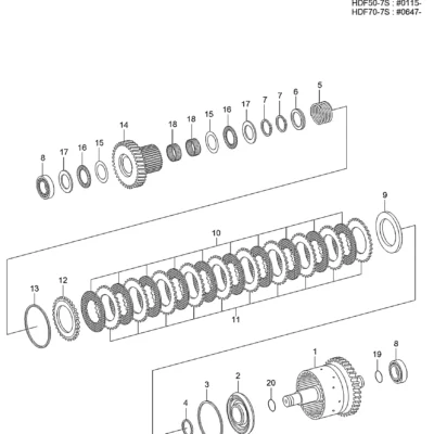 Acoplamento para a máquina Hyundai