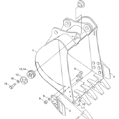 Adaptador de dente para a máquina Hyundai