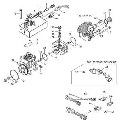 Adaptador-sensor de combustível para a máquina Hyundai