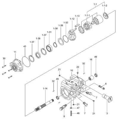 Acoplamento-através da transmissão para a máquina Hyundai